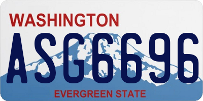 WA license plate ASG6696