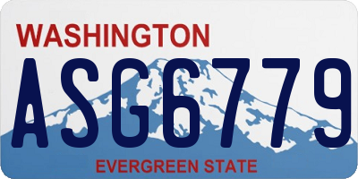 WA license plate ASG6779
