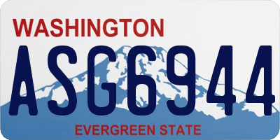 WA license plate ASG6944