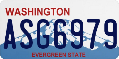 WA license plate ASG6979