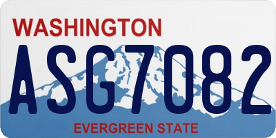 WA license plate ASG7082