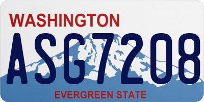 WA license plate ASG7208