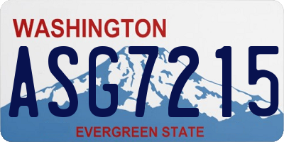 WA license plate ASG7215