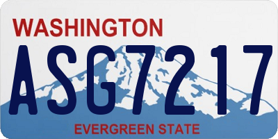 WA license plate ASG7217