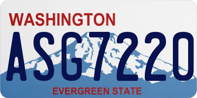 WA license plate ASG7220