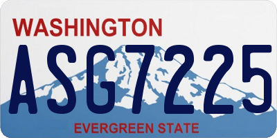 WA license plate ASG7225