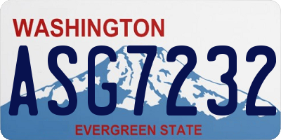 WA license plate ASG7232