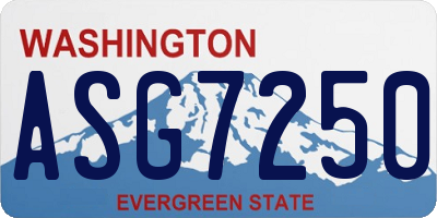 WA license plate ASG7250