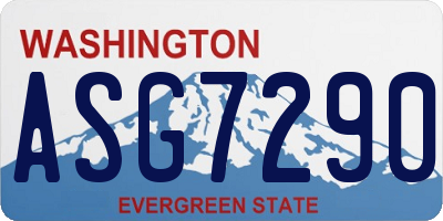 WA license plate ASG7290
