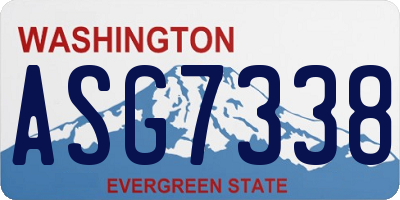 WA license plate ASG7338