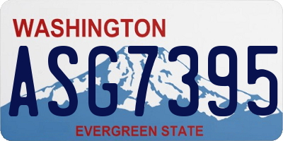 WA license plate ASG7395