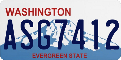 WA license plate ASG7412
