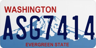 WA license plate ASG7414