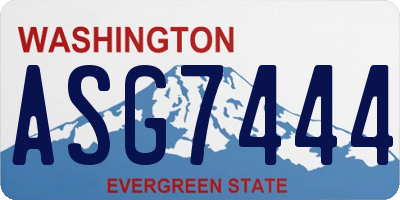 WA license plate ASG7444