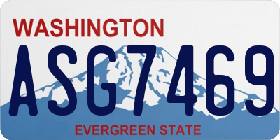WA license plate ASG7469