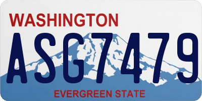 WA license plate ASG7479