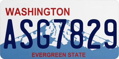WA license plate ASG7829