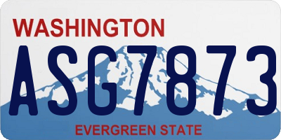 WA license plate ASG7873