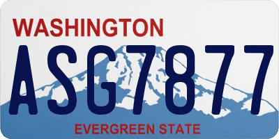 WA license plate ASG7877