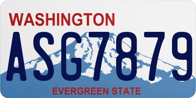 WA license plate ASG7879