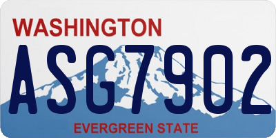 WA license plate ASG7902