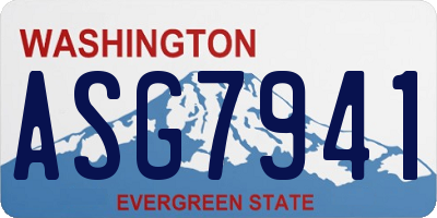 WA license plate ASG7941