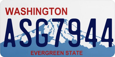 WA license plate ASG7944