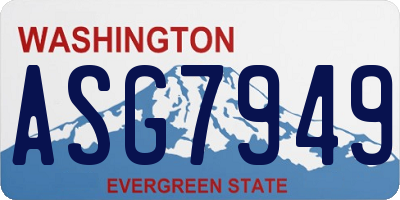 WA license plate ASG7949