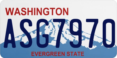 WA license plate ASG7970