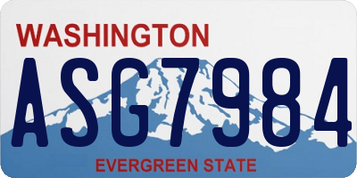 WA license plate ASG7984