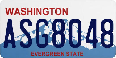 WA license plate ASG8048