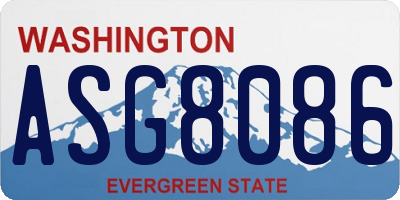 WA license plate ASG8086
