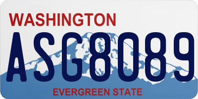 WA license plate ASG8089