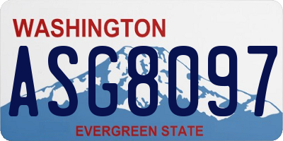 WA license plate ASG8097