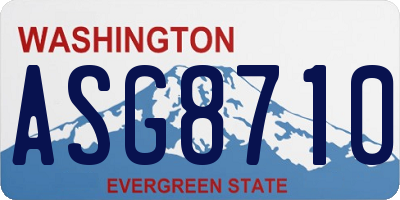 WA license plate ASG8710