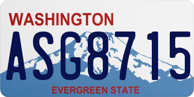 WA license plate ASG8715