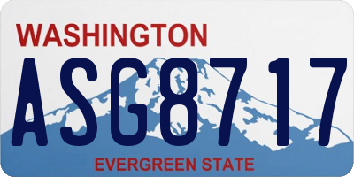 WA license plate ASG8717