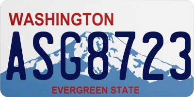 WA license plate ASG8723