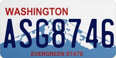 WA license plate ASG8746