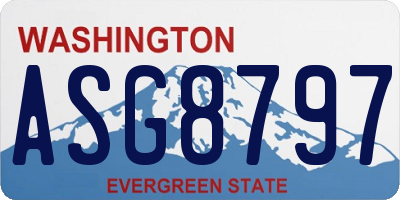 WA license plate ASG8797