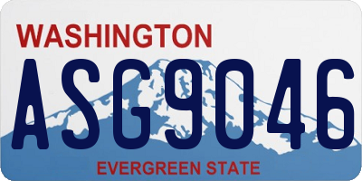 WA license plate ASG9046