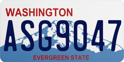 WA license plate ASG9047
