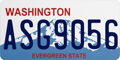 WA license plate ASG9056