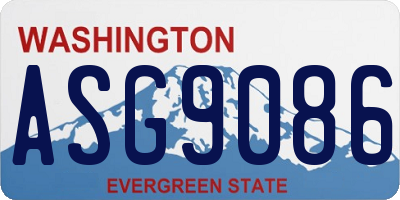 WA license plate ASG9086