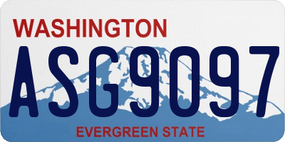 WA license plate ASG9097