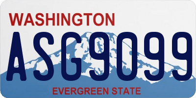 WA license plate ASG9099