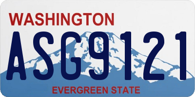 WA license plate ASG9121