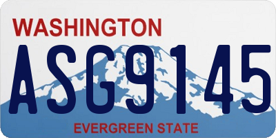 WA license plate ASG9145