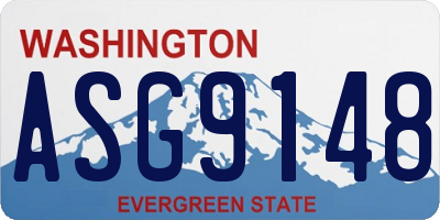 WA license plate ASG9148