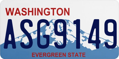 WA license plate ASG9149
